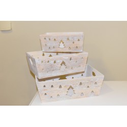 Cassette decorate con alberelli